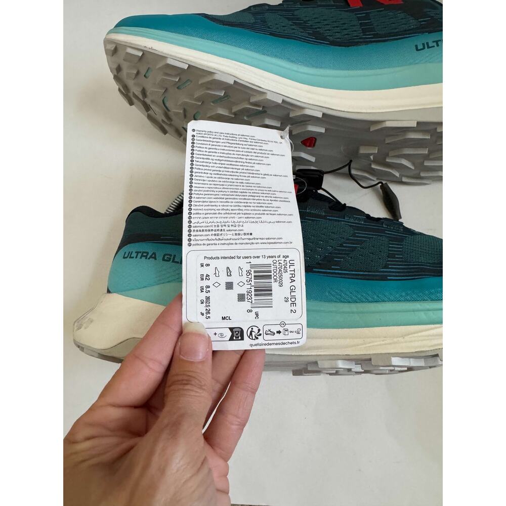 Saloman Ultra Glide 2 Trail Running Hiking Sneakers Blue Size 8.5 Regular - Picture 9 of 10